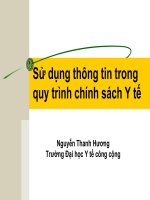 Sử dụng thông tin trong quy trình chính sách y tế