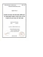 Nghiên cứu đặc tính hóa sinh, miễn dịch và ứng dụng trong y   dược của lectin từ một số loài thực vật việt nam