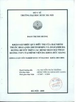 Khảo sát hiệu quả điều trị của hai nhóm thuốc giguanid (metformin) và sulfamid hạ đường huyết trên các bệnh nhân đái tháo đường typ 2 tại bệnh viện đa khoa đức giang
