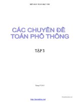 CÁC CHUYÊN đề TOÁN PHỔ THÔNG tập 3
