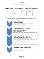 PHIẾU điều TRA GIÁM sát DINH DƯỠNG 2014 