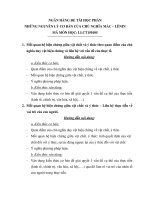 NGÂN HÀNG đề tài học PHẦN NHỮNG NGUYÊN lý cơ bản của CHỦ NGHĨA mác – LÊNIN