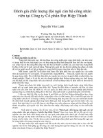 Đánh giá chất lượng đội ngũ cán bộ công nhân viên tại công ty cổ phần đạt hiệp thành