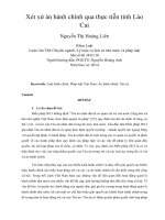 Xét xử án hành chính qua thực tiễn tỉnh lào cai