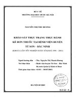 Khảo sát thực trạng thực hành kê đơn thuốc tại bệnh viện huyện từ sơn   bắc ninh