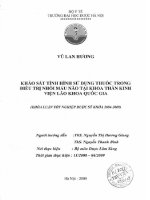 Khảo sát tình hình sử dụng thuốc trong điều trị nhồi máu não tại khoa thần kinh của viện lão khoa quốc gia
