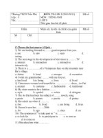 thi tham khao HKI tiếng anh lớp 9