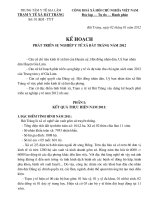 KẾ HOẠCH PHÁT TRIỂN sự NGHIỆP y tế xã bát TRÀNG năm 2012