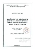 Nghiên cứu một số đặc điểm dịch tễ học chỉ số hoá sinh và mức đọ biểu hiện gen hip trong u tuyến tiền liệt