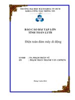 BÁO cáo bài tập lớn TÍNH TOÁN lưới điện toán đám mây di động 