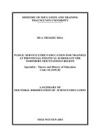 Public service ethics education for trainees at provincial political schools in the northern mountainous region