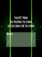 Thuyết trình thị trường tài chính và các định chế tài chính
