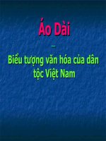BÀI VIẾT áo dài biểu tượng văn hóa của dân tộc việt nam 