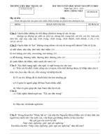 BÀI THI TUYỂN học SINH vào lớp 5 CHỌN môn TIẾNG VIỆT 