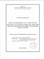 Khảo sát tình hình sử dụng thuốc hỗ trợ điều trị bại não trẻ em tại khoa nhi   bệnh viện châm cứu trung ương từ tháng 7 2007 đến tháng 9 2007