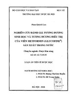 nghiên cứu đánh giá tương đương sinh học và tương đương điều trị của viên metformin (glucofine) sản xuất trong nước