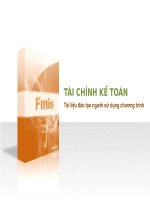 Tài liệu đào tạo người sử dụng chương trình tài chính kế toán