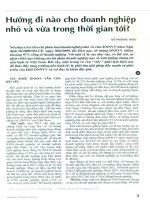 Hướng đi nào cho doanh nhiệp nhỏ và vừa trong thời gian tới