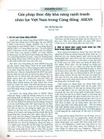 Giải pháp thúc đẩy khả năng cạnh tranh nhân lực Việt Nam trong Cộng đồng ASEAN