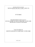 Đổi mới mô hình tổ chức quản lý để nâng cao hiệu lực quản lý khoa học và công nghệ trên địa bàn cấp huyện ở thanh hóa 