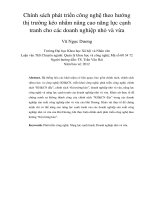 Chính sách phát triển công nghệ theo hướng thị trường kéo nhằm nâng cao năng lực cạnh tranh cho các doanh nghiệp nhỏ và vừa