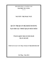 Quản trị quan hệ khách hàng tại chi cục thuế quận hải châu
