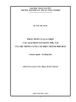 tóm tắt luận văn thạc sĩ kỹ thuật   PHÂN TÍCH và lựa CHỌN các GIẢI PHÁP SAN BẰNG PHỤ tải của hệ THỐNG CUNG cấp điện THÀNH PHỐ HUẾ 