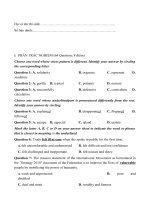 Đề thi tiếng anh 12 (2) 