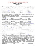 ôn thi HKI tiếng anh lớp 104