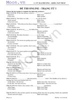 Bài tập trạng từ tiếng anh