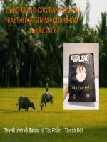 Thuyết trình tác phẩm tấn trò đời balzac 