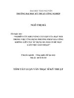 tóm tắt luận văn thạc sĩ kỹ thuật  NGHIÊN cứu KHẢ NĂNG cắt gọt của hạt mài TRONG VIỆC ỨNG DỤNG PHƯƠNG PHÁP GIA CÔNG KHÔNG LIÊN tục sử DỤNG đá mài có bề mặt 