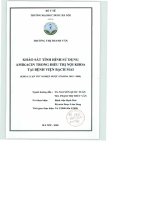 Khảo sát tình hình sử dụng thuốc amikacin trong điều trị nội khoa tại bệnh viện bạch mai