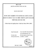 Bước đầu nghiên cứu đánh giá chất lượng dịch vụ dược tại các hiệu thuốc quốc doanh trên địa bàn hà nội