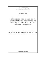 Đánh giá thực trạng và đề xuất giải pháp phát triển cây xanh cảnh quan môi trường khu vực nội thị, thành phố thái nguyên
