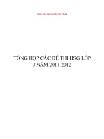 TỔNG HỢP CÁC ĐỀ THI HSG LỚP 9 MÔN TOÁN CÁC TỈNH