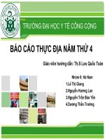BÁO cáo THỰC địa năm 4 tại TRUNG tâm y tế dự PHÒNG, CHI cục AN TOÀN THỰC PHẨM hà NAM