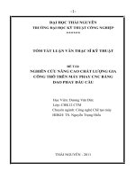 tóm tắt luận văn thạc sĩ kỹ thuật   NGHIÊN cứu NÂNG CAO CHẤT LƯỢNG GIA CÔNG THÔ TRÊN máy PHAY CNC BẰNG DAO PHAY đầu cầu 