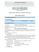 BÁO cáo THẨM ĐỊNH dự án nhà máy xi măng đồng lâm