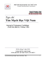 Tạp chí  Tim Mạch Học Việt Nam - Journal of Vietnamese Cardiology