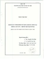 Khảo sát tình hình sử dụng kháng sinh tại khoa cấp cứu   bệnh viện bạch mai