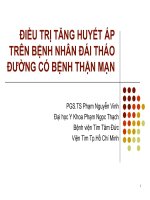 ĐIỀU TRỊ TĂNG HUYẾT ÁP TRÊN BỆNH NHÂN ĐÁI THÁO ĐƯỜNG CÓ BỆNH THẬN MẠN