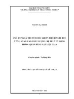 tóm tắt luận văn thạc sĩ kỹ thuật   ỨNG DỤNG lý THUYẾT điều KHIỂN THÍCH NGHI bền VỮNG NÂNG CAO CHẤT LƯỢNG  hệ TRUYỀN ĐỘNG THÁO   QUẤN BĂNG vật LIỆU GIẤY 