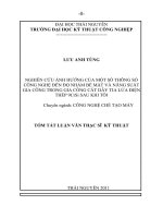 tóm tắt luận văn thạc sĩ kỹ thuật   NGHIÊN cứu ẢNH HƯỞNG của một số THÔNG số CÔNG NGHỆ đến độ NHÁM bề mặt và NĂNG SUẤT GIA CÔNG TRONG GIA CÔNG cắt dây TIA lửa điện THÉP 9crsi SAU KHI tôi 