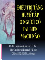 ĐIỀU TRỊ TĂNG HUYẾT ÁP Ở NGƢỜI CÓ TAI BIẾN MẠCH NÃO