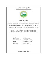 Đánh giá thực trạng và đề xuất giải pháp phát triển mô hình nuôi gà thịt theo hướng quy mô gia trại trên địa bàn huyện phổ yên, tỉnh thái nguyên 