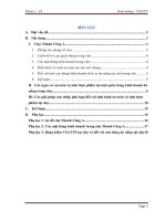 Phân tích vấn đề vệ sinh,điều kiện vệ sinh an toàn thực phẩm tại một quầy hàng cung cấp dịch vụ ăn uống tại chỗ,các mối nguy người tiêu dùng chợ thành công a phố láng hạ