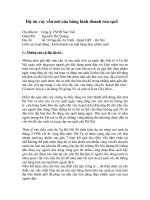 Dự án vay vốn mở cửa hàng kinh doanh rau sạch 