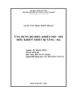 tóm tắt luận văn thạc sĩ kỹ thuật   ỨNG DỤNG bộ điều KHIỂN PID   mờ điều KHIỂN THIẾT bị NÂNG   hạ 