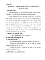 SKKN KINH NGHIỆM dạy tác PHẨM văn học TRUNG đại CHƯƠNG TRÌNH lớp 9 THCS 